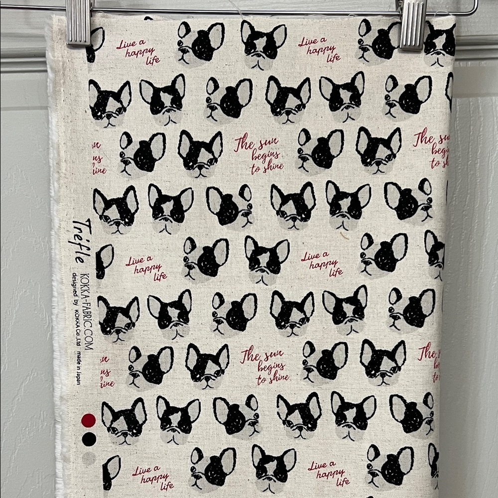 Trèfle Dog Print Linen Fabric
